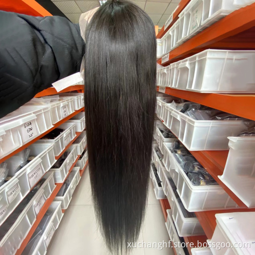 12A Wholesale Cuticle Aligned Raw India Hair Pre Plucked Straight Lace Front Wigs with Baby Hair Human Hair Wigs for Black Women